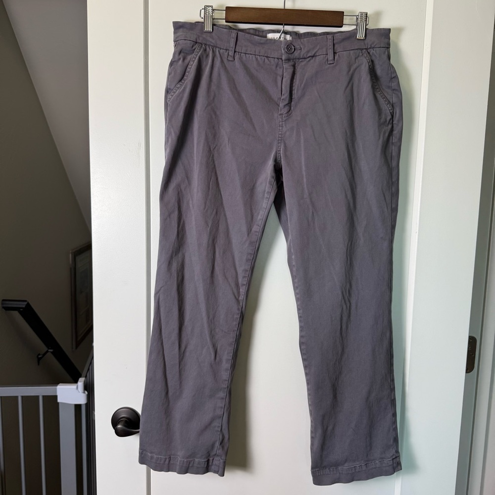 Lila Ryan Women's Grey‎ Trouser Crop Pants Work Dress Business Casual Chino 12